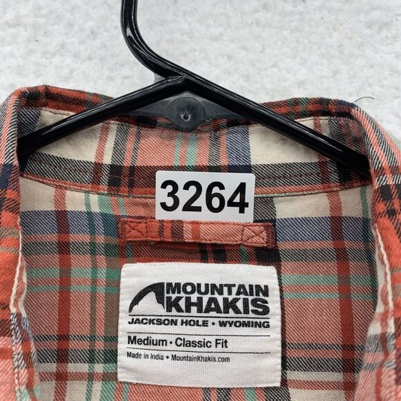 Mountain Khakis Meridian Shirt Mens Medium Classic Fit Plaid Flannel Organic - Picture 9 of 9